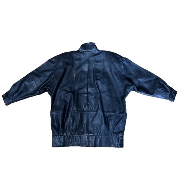Vintage Echtes Leder Futter Men’s Size L Leather Jacket Motorcycle Baseb… - Picture 2 of 11